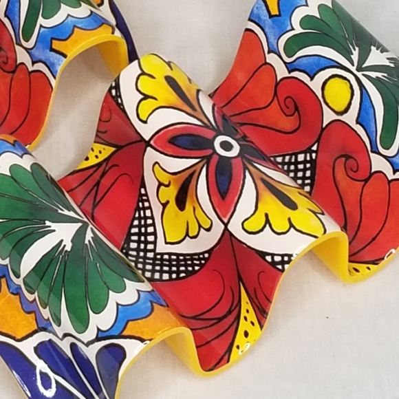 Prepara Multi Taco Holders Melamine Yellow/Mexican Print Set of 5 - Picture 3 of 7